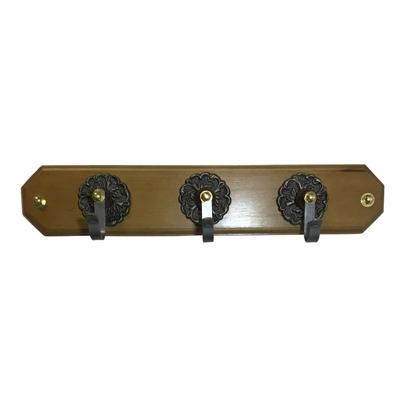 Rosette 3 Hook Wall Rack