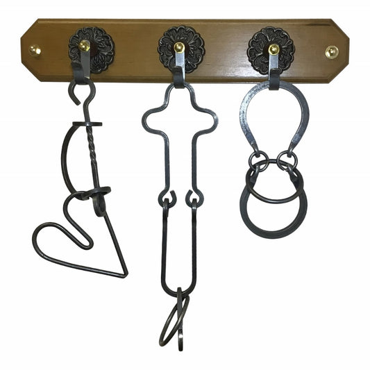 3 Hook Wall Rack with 3 Puzzles